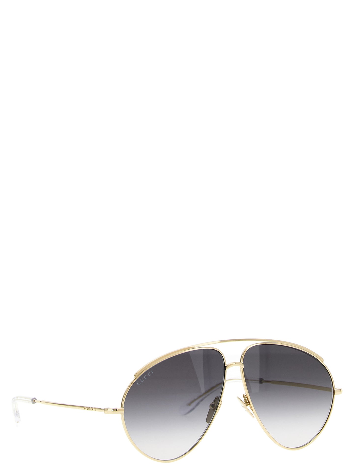 Gucci Gold Metal Aviator Sunglasses
