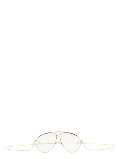 Gucci Gold Aviator Metal Sunglasses