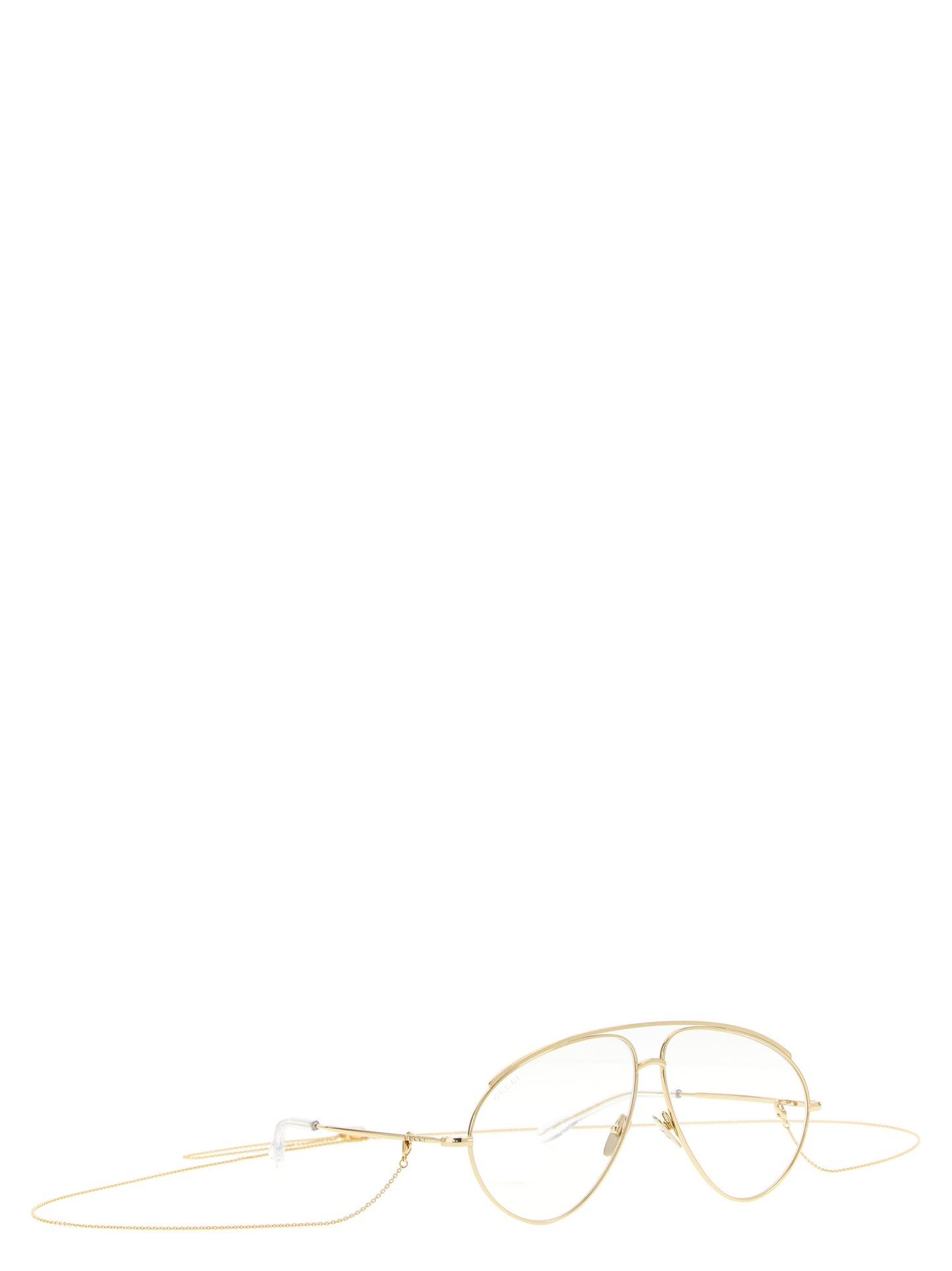 Gucci Gold Aviator Metal Sunglasses