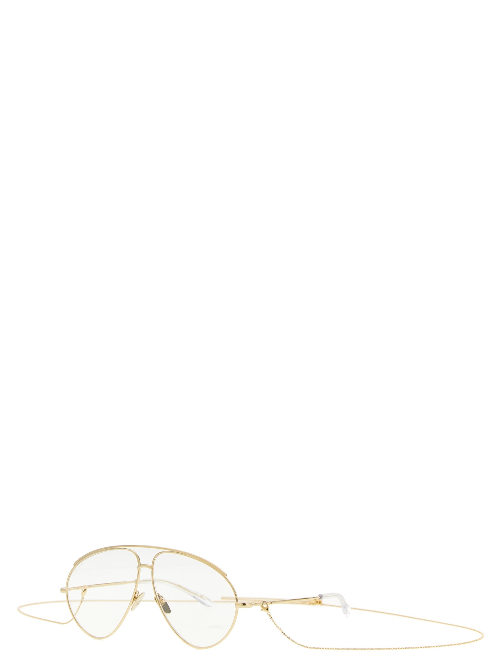 Gucci Gold Aviator Metal Sunglasses