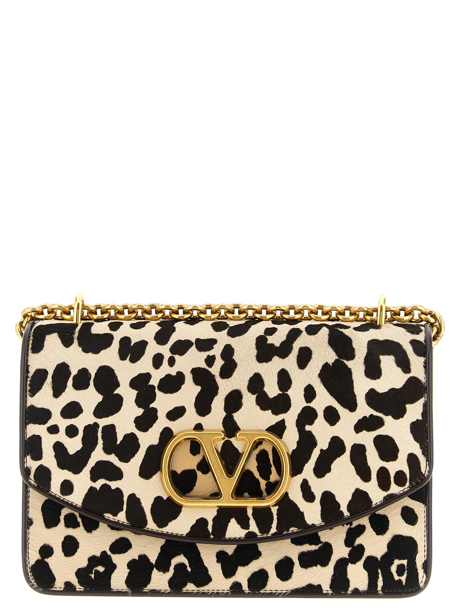 Valentino Garavani Leopard Print Calfskin Shoulder Bag