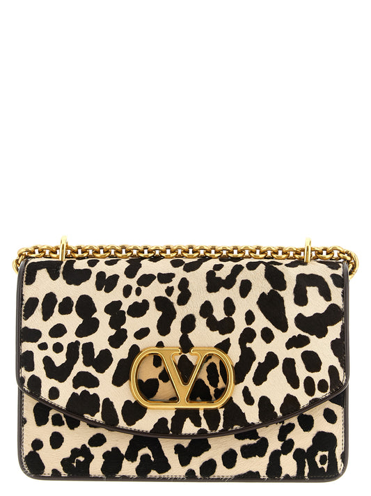 Valentino Garavani Leopard Print Calfskin Shoulder Bag