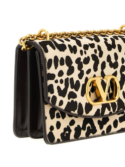 Valentino Garavani Leopard Print Calfskin Shoulder Bag