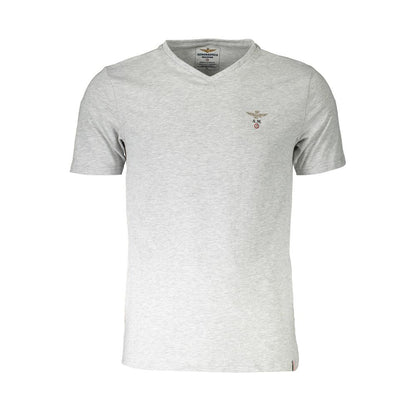 Aeronautica Militare Grey Cotton V-Neck Men's Undershirt