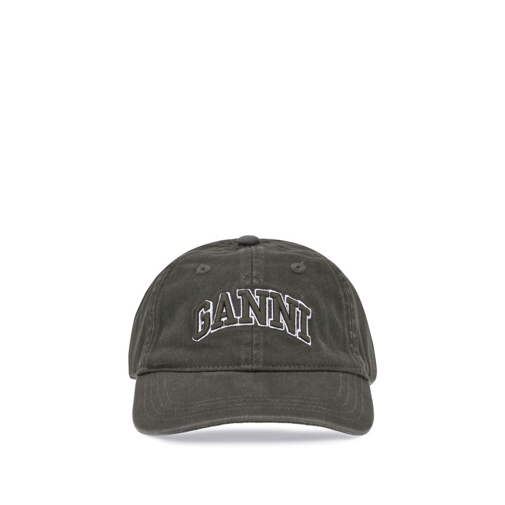 Ganni Bicolor Cotton Cap