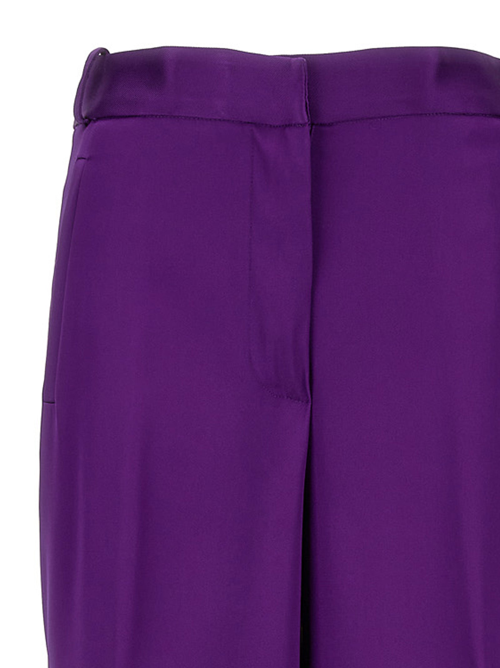 Versace Purple Viscose Loose Leg Cargo Pants