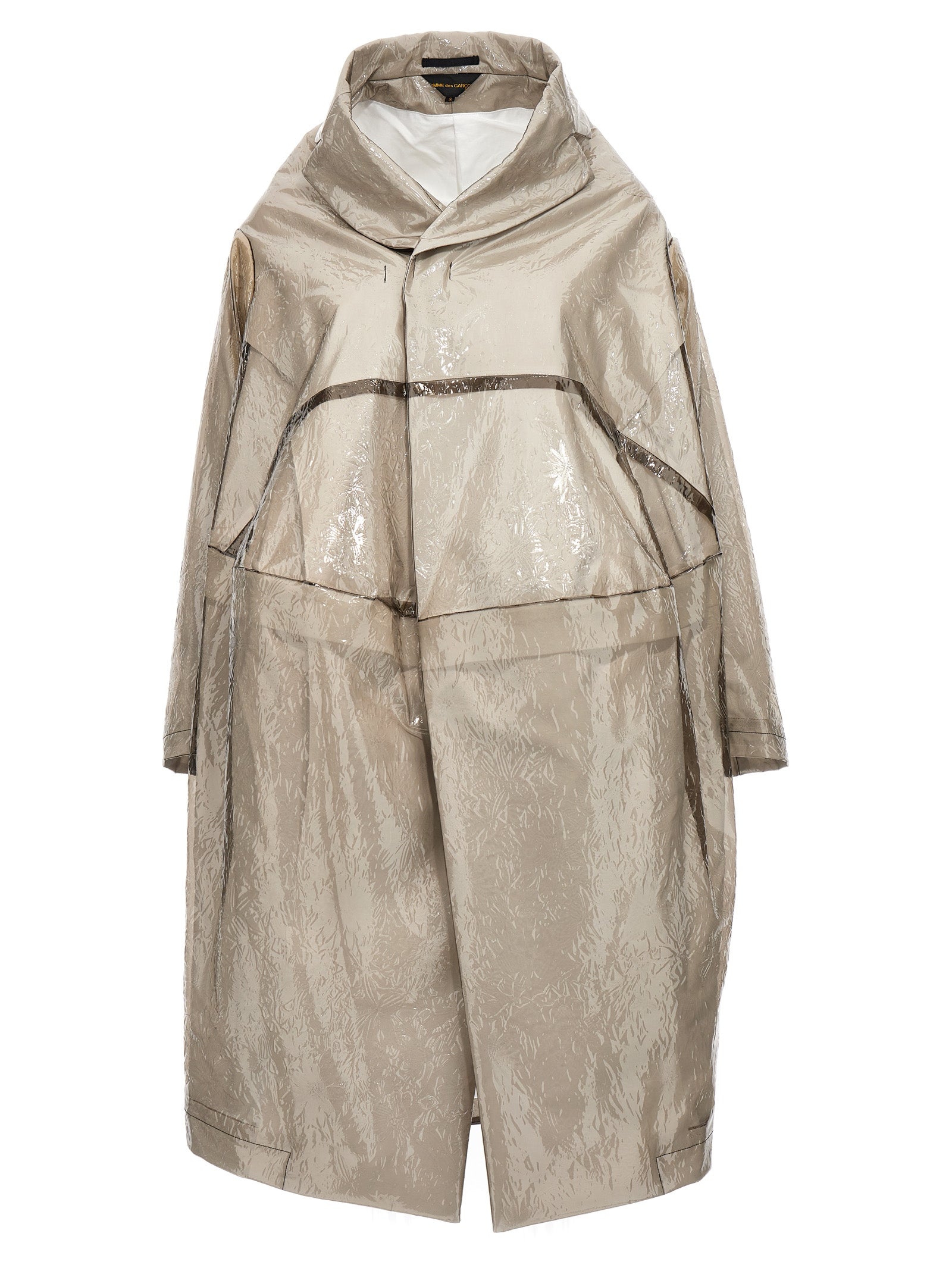 Comme des Garçons Gray Oversized Polyurethane Trench Coat