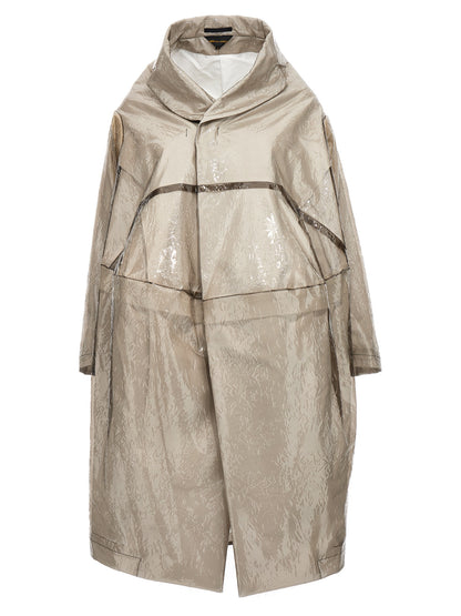 Comme des Garçons Gray Oversized Polyurethane Trench Coat
