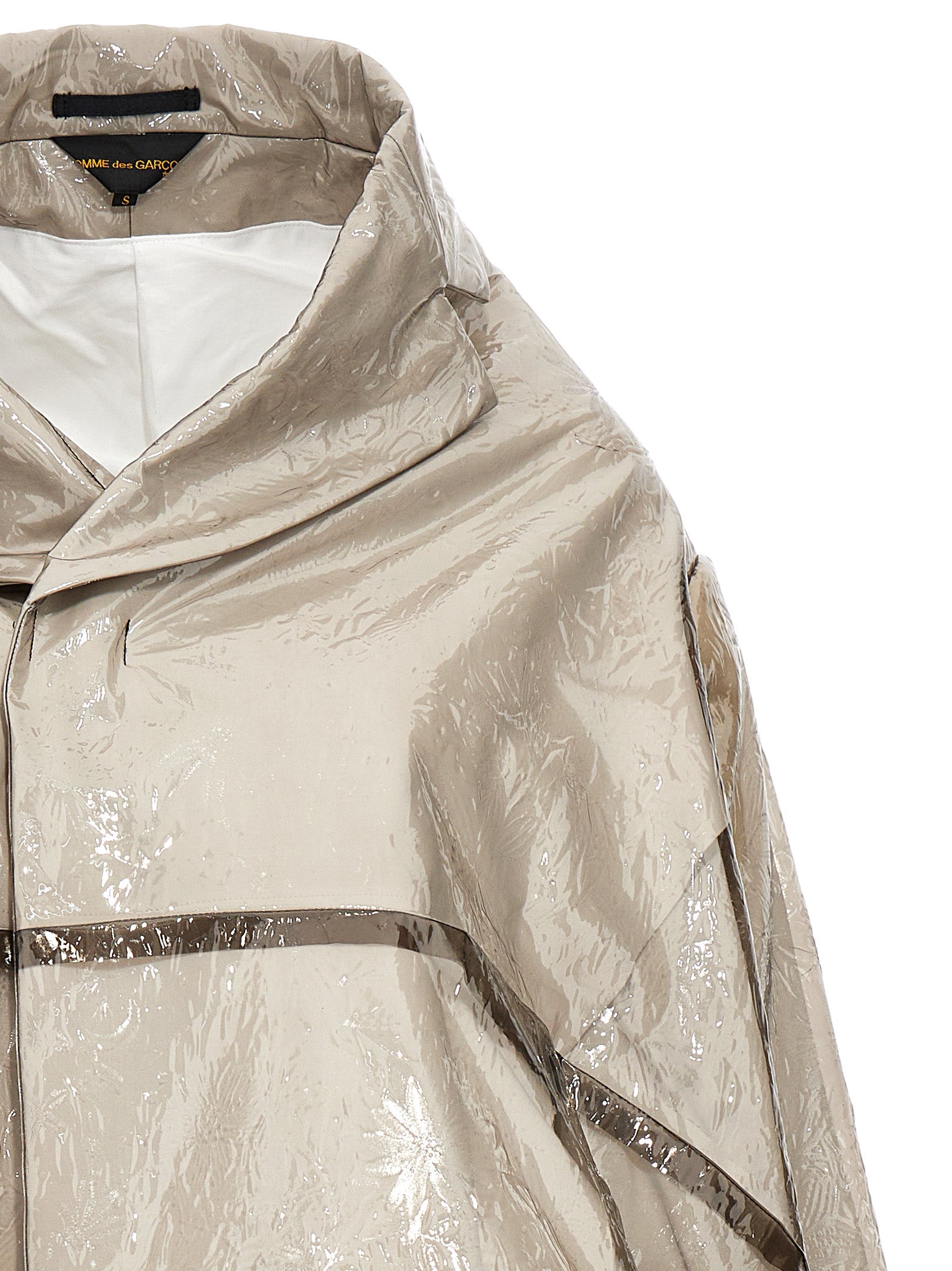 Comme des Garçons Gray Oversized Polyurethane Trench Coat
