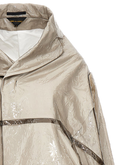 Comme des Garçons Gray Oversized Polyurethane Trench Coat