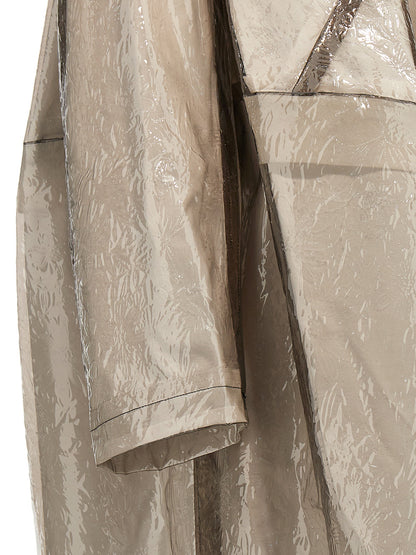 Comme des Garçons Gray Oversized Polyurethane Trench Coat