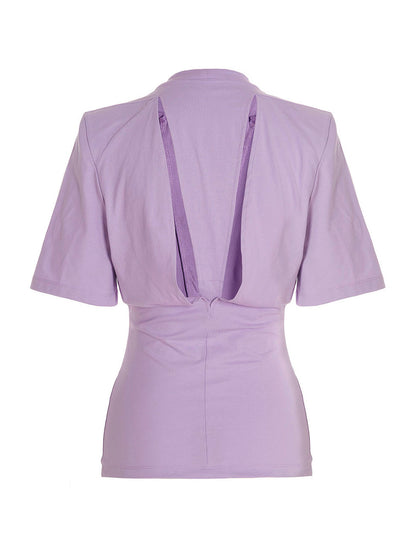 The Attico Purple Cotton T-Shirt IT38