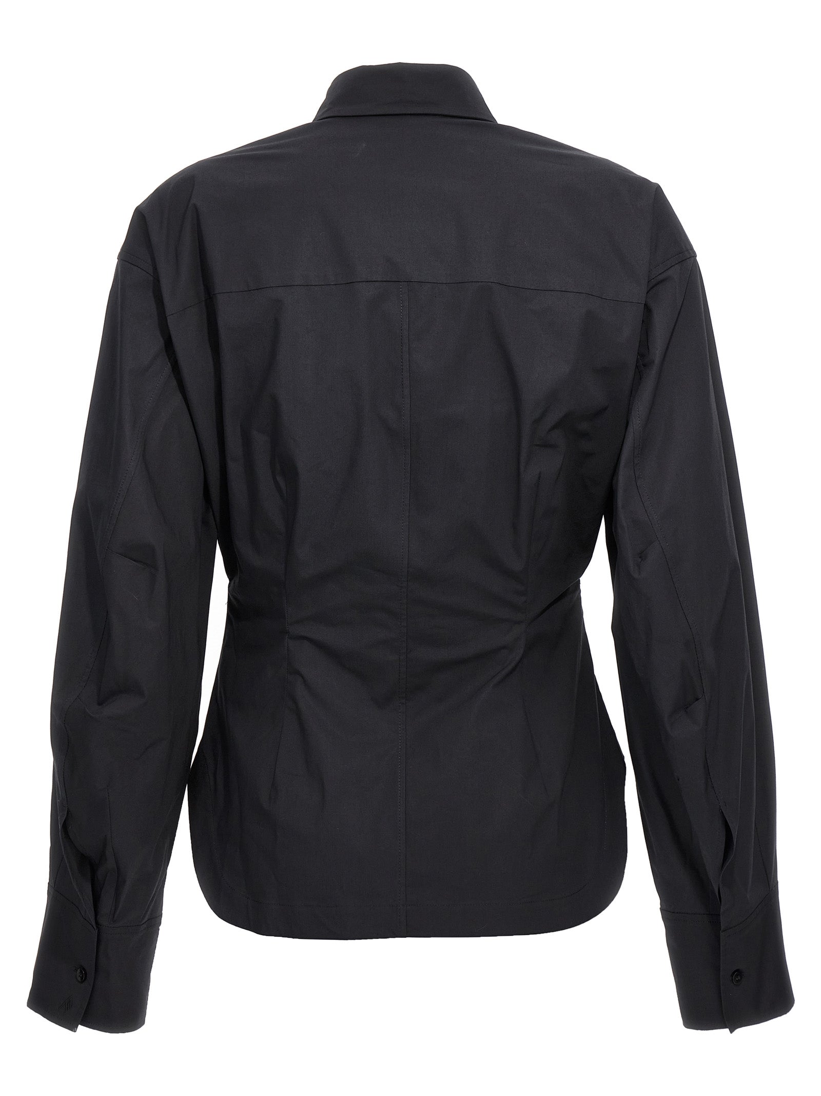 The Attico Black Bustier Cotton Shirt IT40