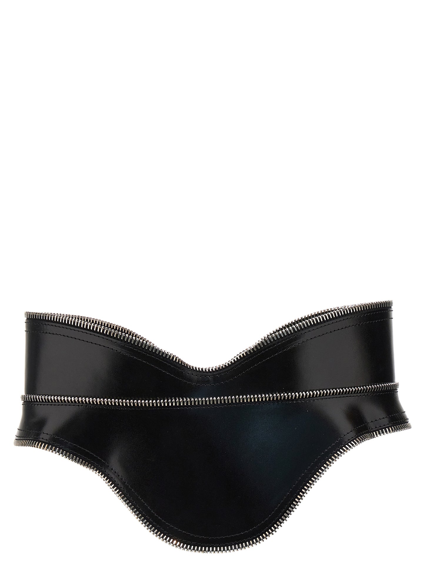 Alexander McQueen Black Leather Corset Belt