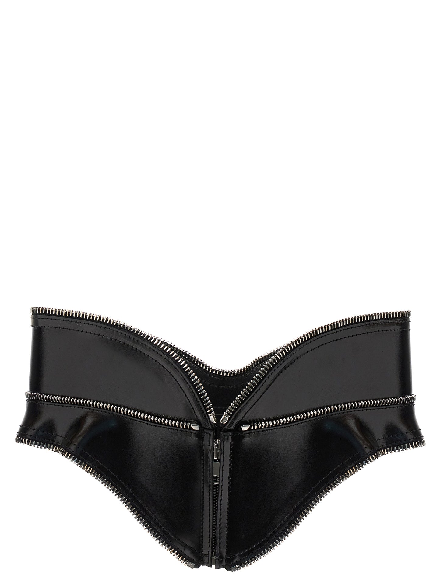 Alexander McQueen Black Leather Corset Belt