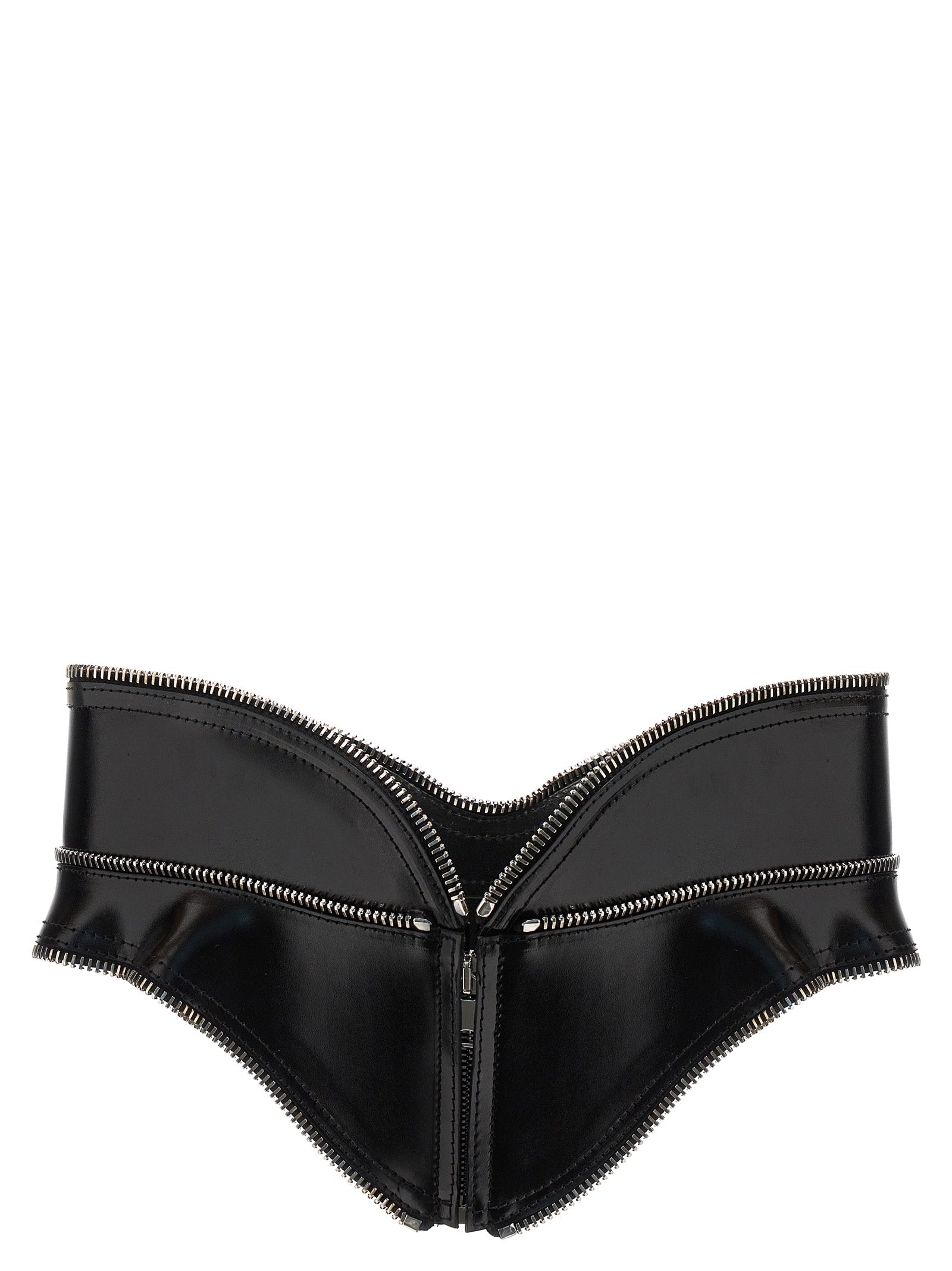 Alexander McQueen Black Leather Corset Belt
