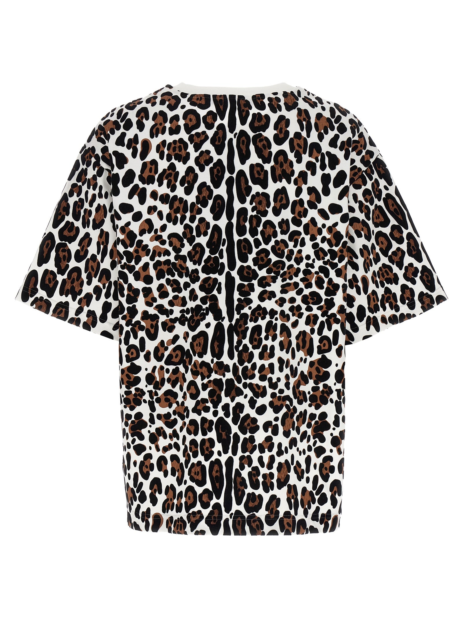 Dolce & Gabbana Leopard Print Cotton T-Shirt