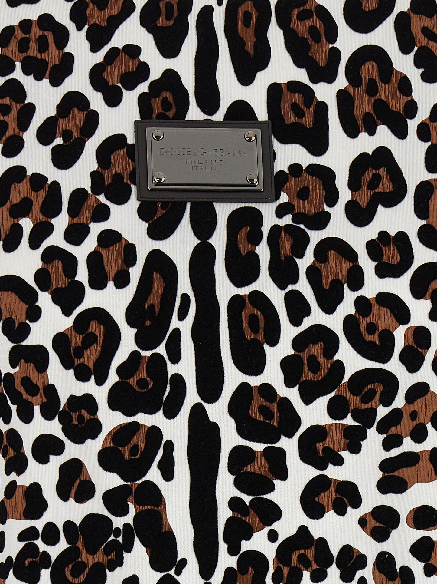 Dolce & Gabbana Leopard Print Cotton T-Shirt