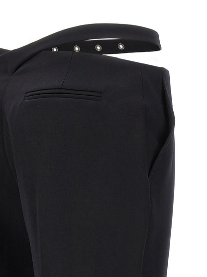 The Attico Black Virgin Wool Dress Pants
