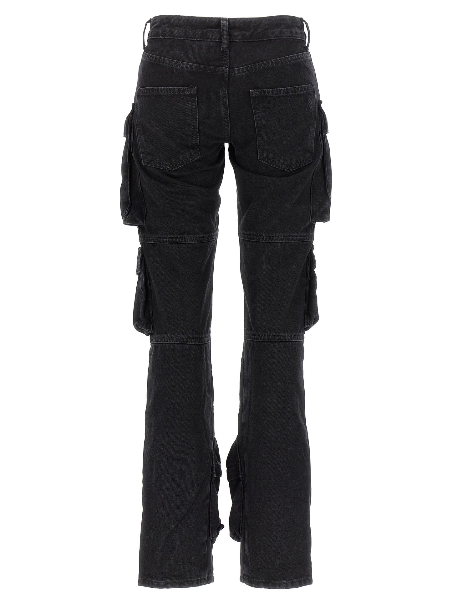 The Attico Black Cotton Cargo Pants for Women