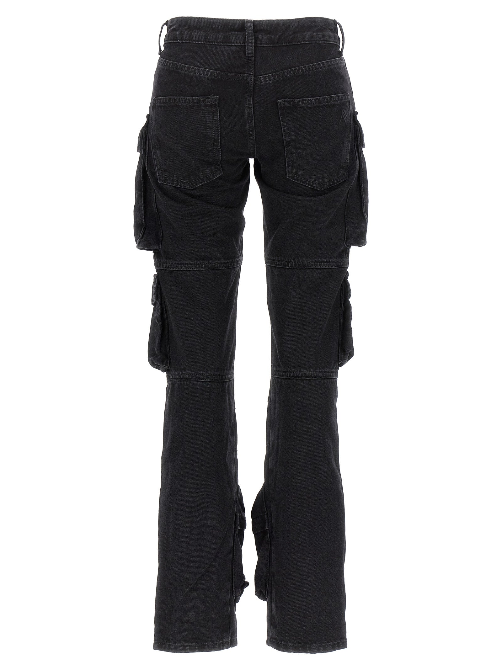 The Attico Black Cotton Cargo Pants for Women