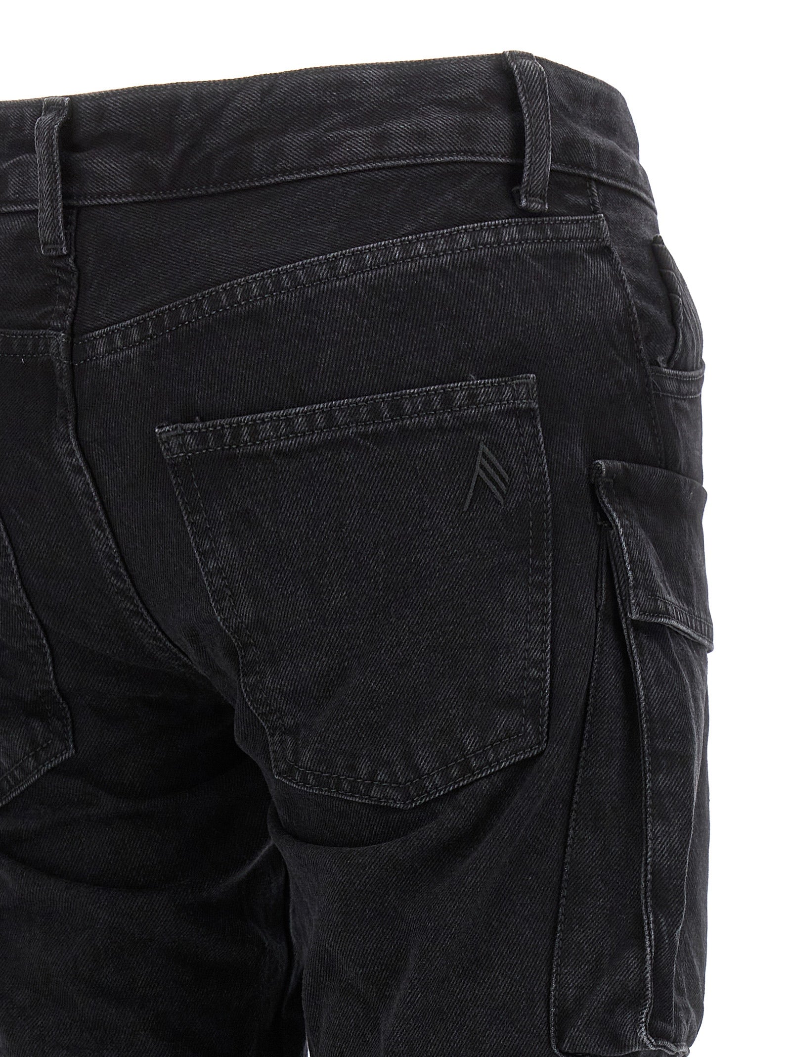The Attico Black Cotton Cargo Pants for Women