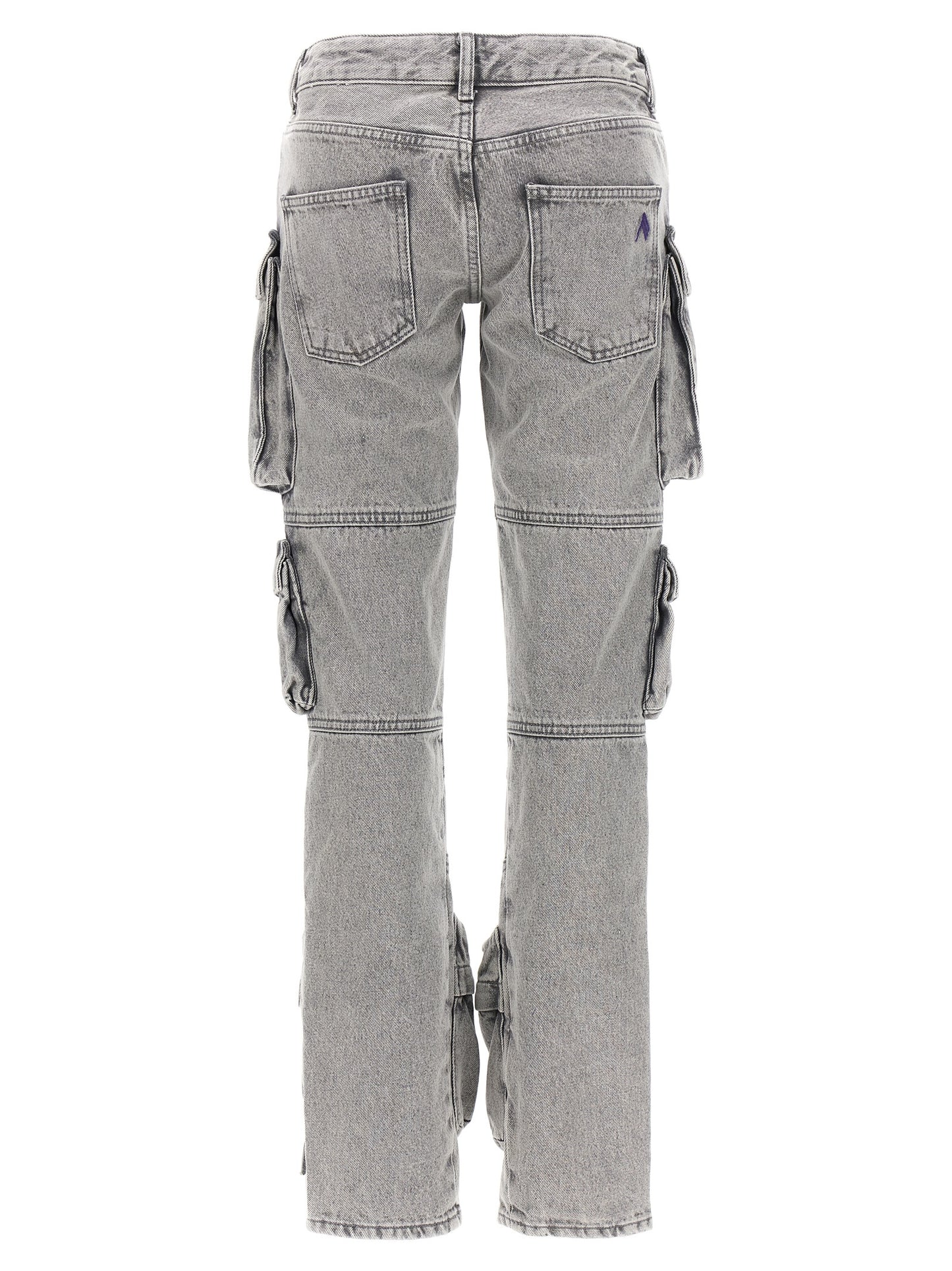 The Attico Gray Cotton Cargo Pants for Women
