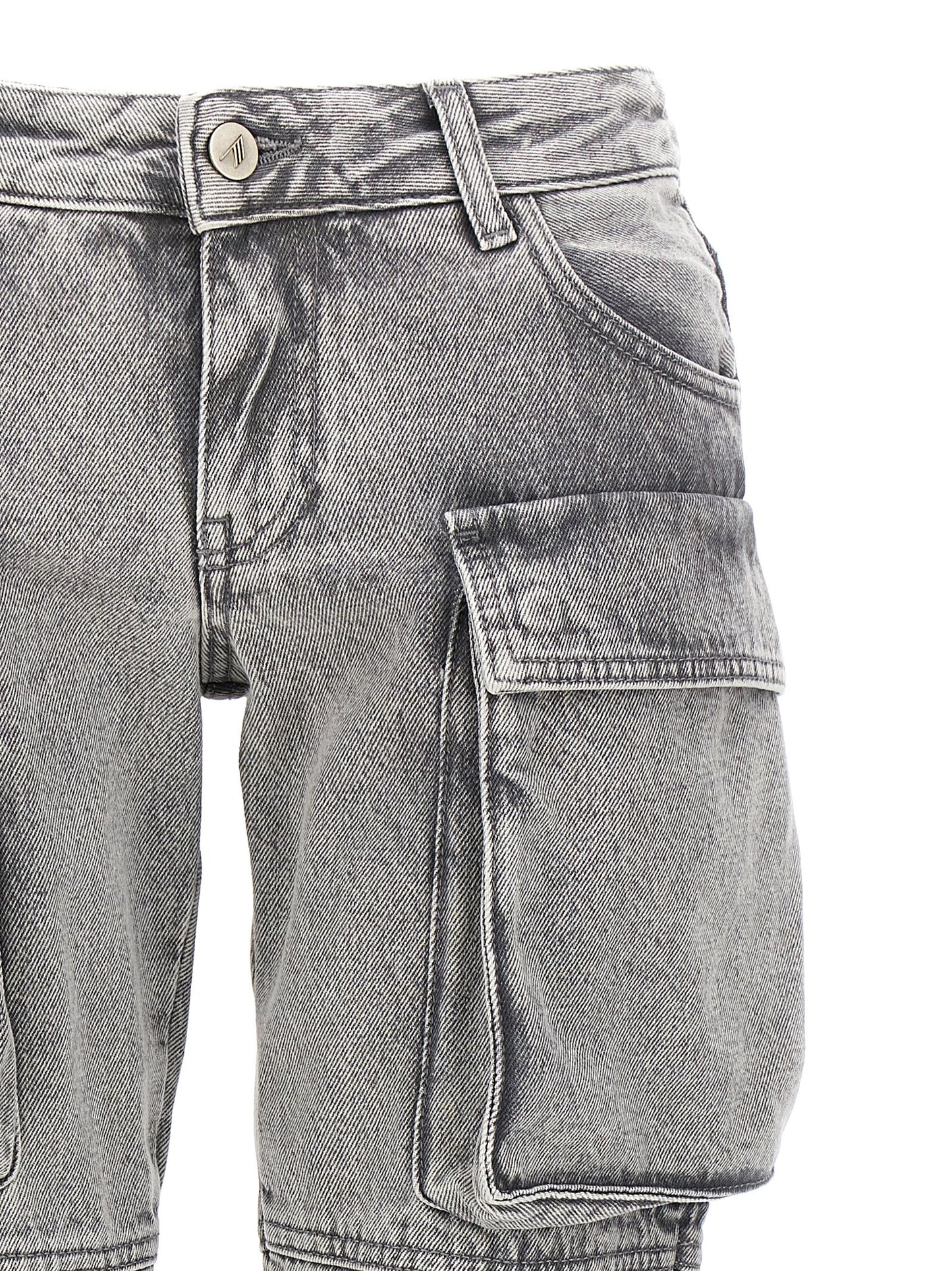 The Attico Gray Cotton Cargo Pants for Women