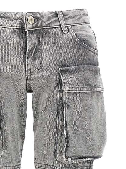 The Attico Gray Cotton Cargo Pants for Women