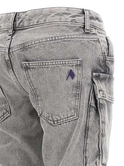 The Attico Gray Cotton Cargo Pants for Women