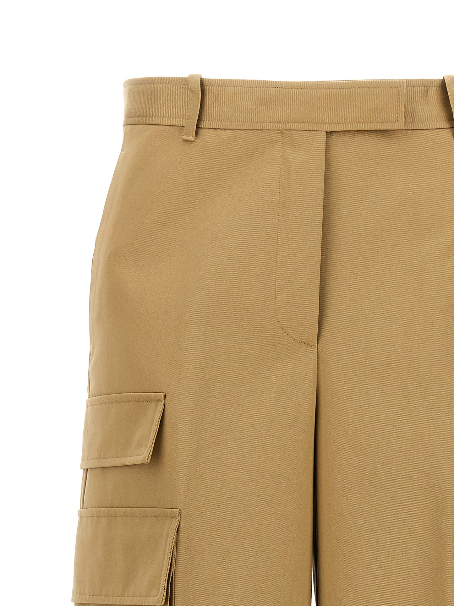 Versace Beige Cotton Gabardine Cargo Pants
