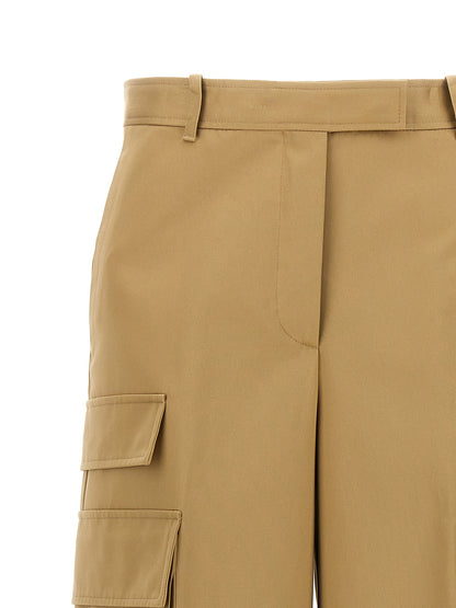 Versace Beige Cotton Gabardine Cargo Pants