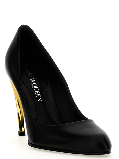 Alexander McQueen Armadillo Black Lambskin High Heel Pumps