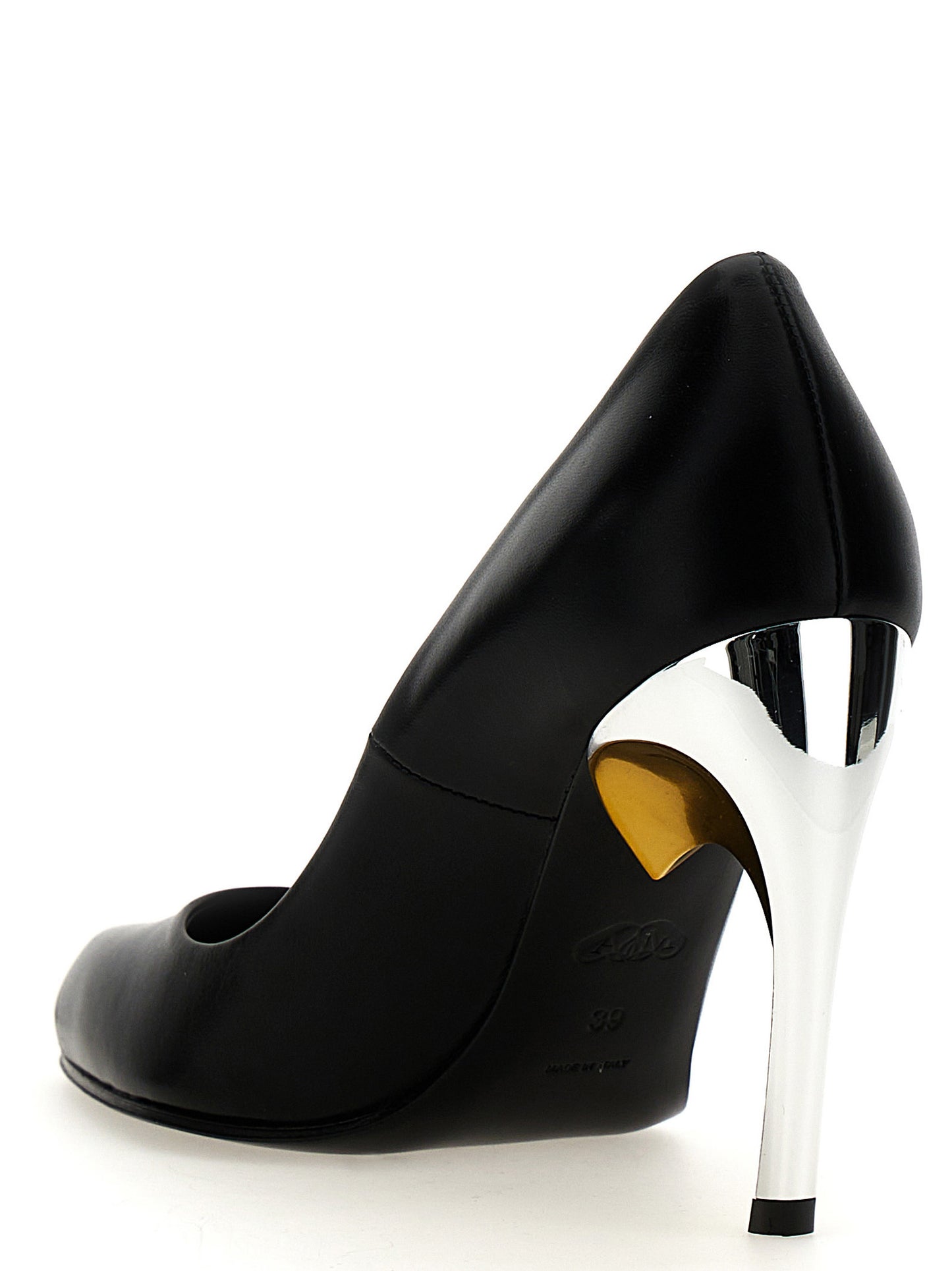 Alexander McQueen Armadillo Black Lambskin High Heel Pumps