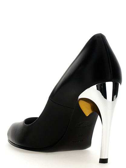 Alexander McQueen Armadillo Black Lambskin High Heel Pumps