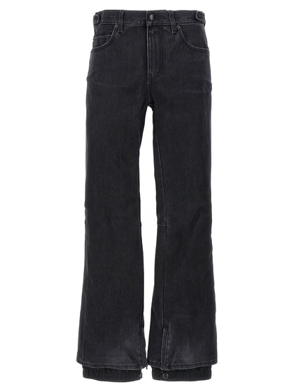 Balenciaga Black Cotton Flared Jeans
