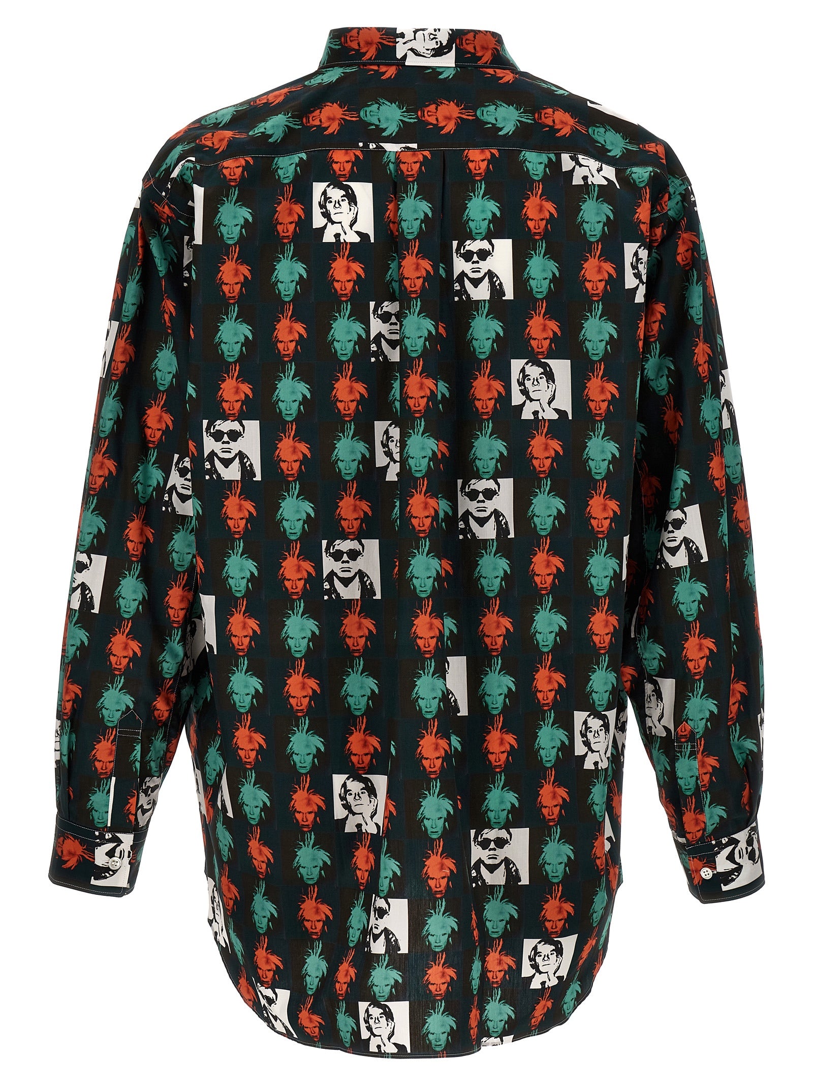 Comme Des Garçons Multicolor Cotton Blouse - Andy Warhol Print