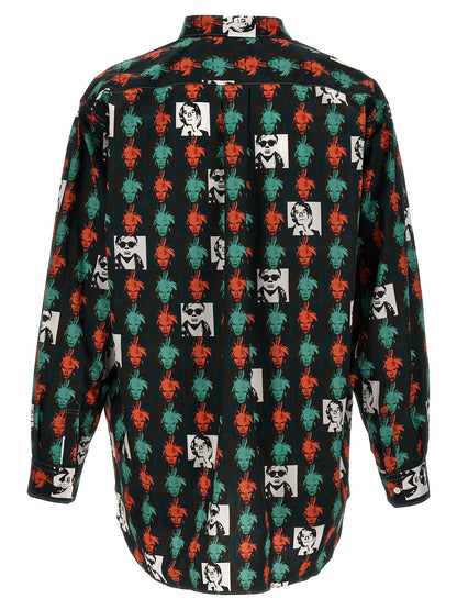 Comme Des Garçons Multicolor Cotton Blouse - Andy Warhol Print