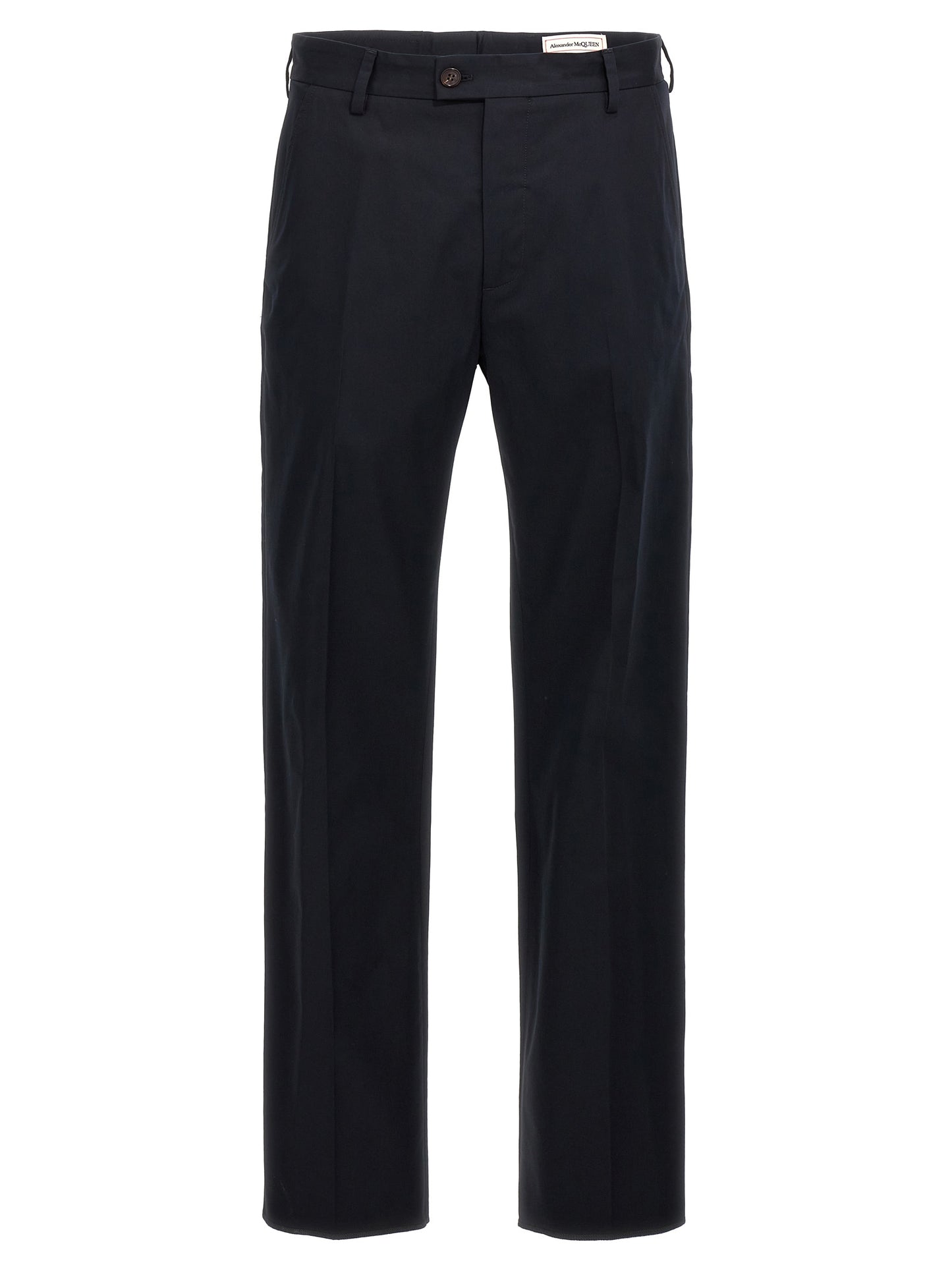 Alexander McQueen Camera Strap Chino Trousers - Blue Cotton