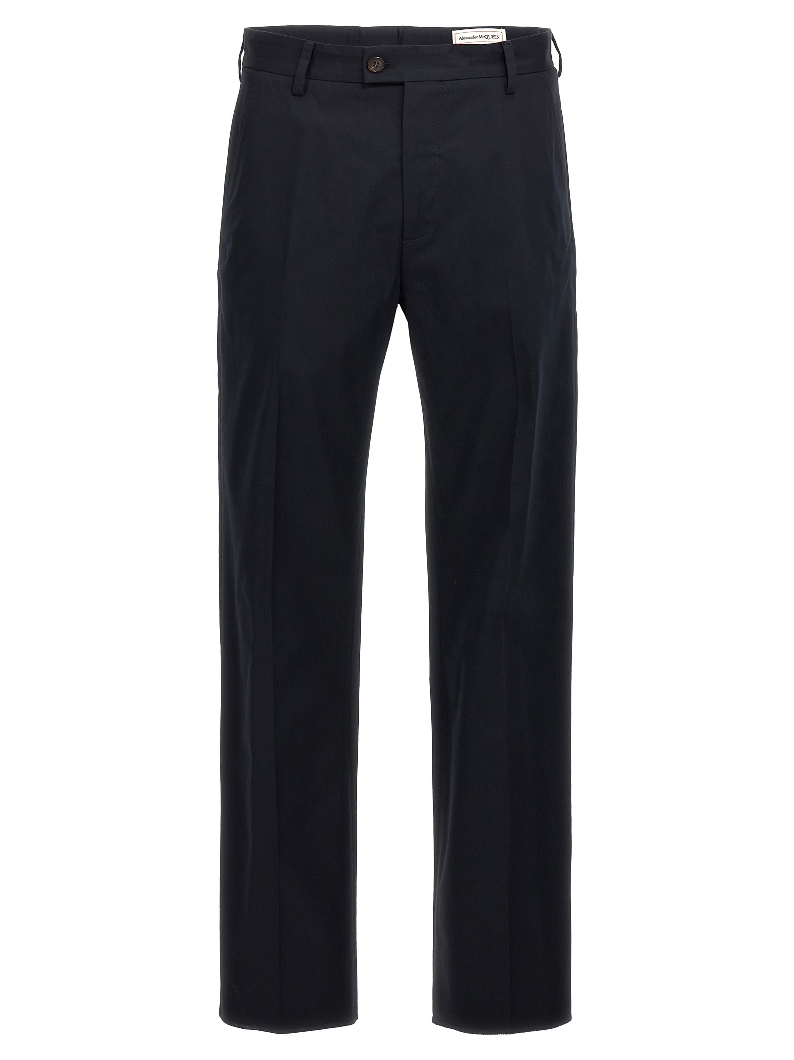 Alexander McQueen Camera Strap Chino Trousers - Blue Cotton