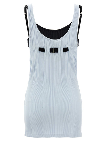 The Attico Light Blue Cotton Tank Top