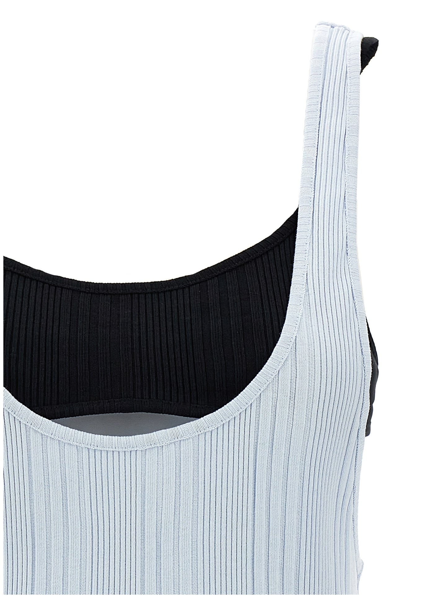 The Attico Light Blue Cotton Tank Top