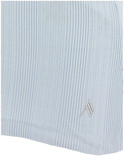 The Attico Light Blue Cotton Tank Top