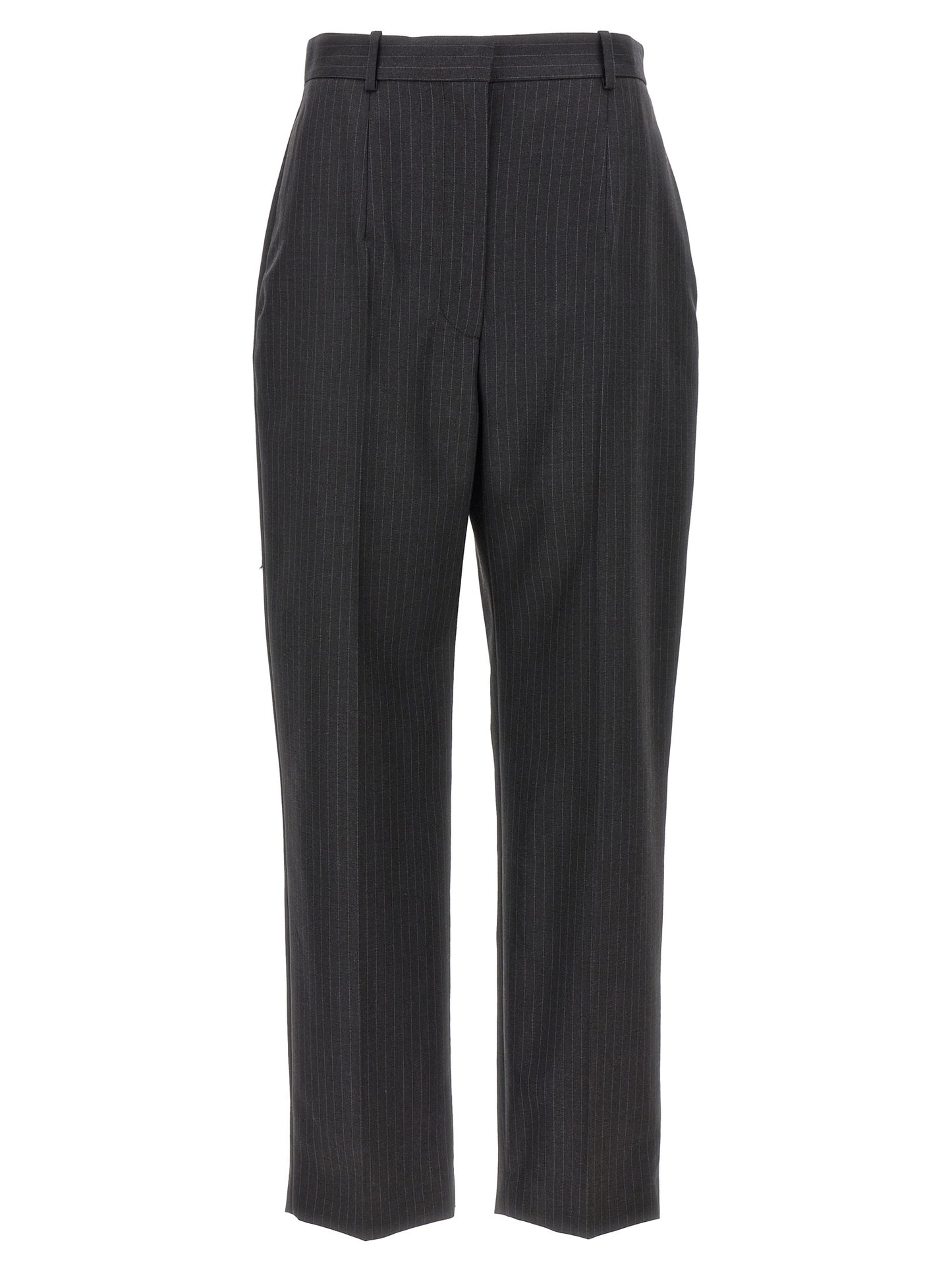 Alexander McQueen Gray Pinstripe Wool Dress Pants
