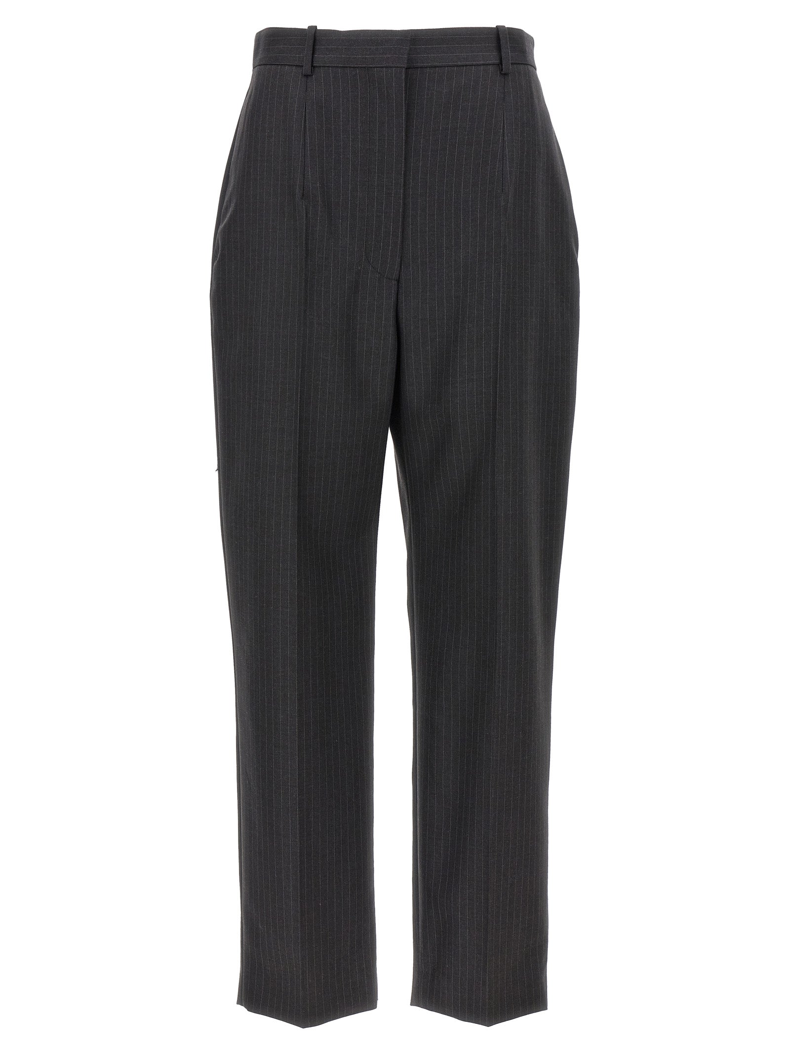 Alexander McQueen Gray Pinstripe Wool Dress Pants