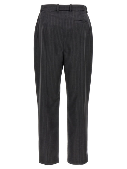 Alexander McQueen Gray Pinstripe Wool Dress Pants