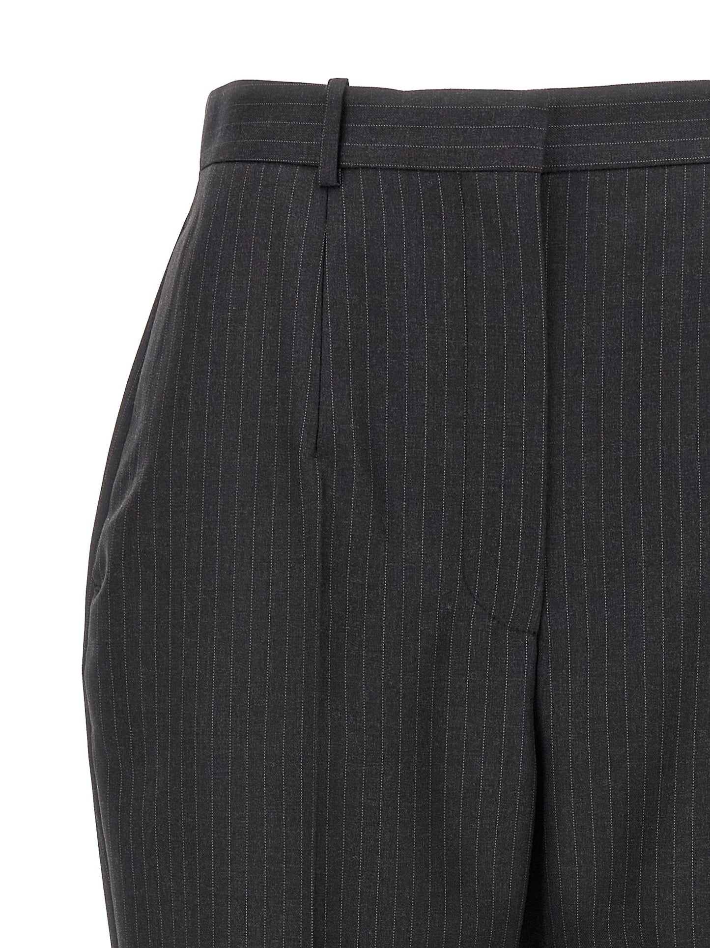 Alexander McQueen Gray Pinstripe Wool Dress Pants