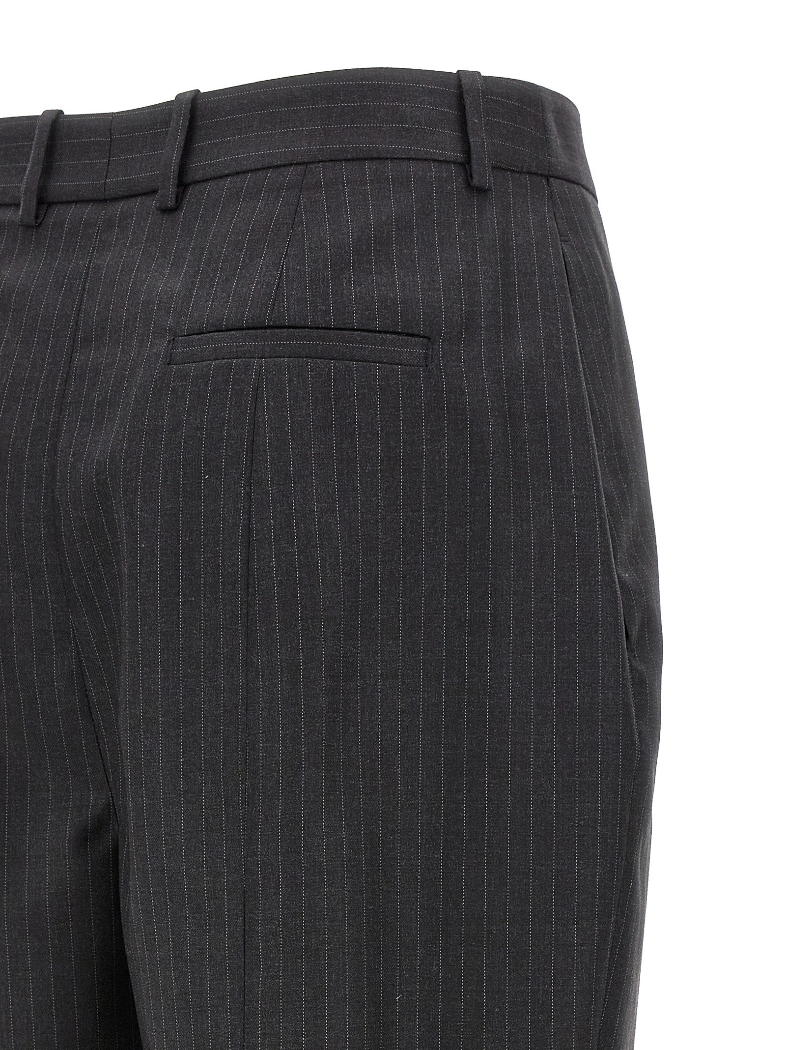 Alexander McQueen Gray Pinstripe Wool Dress Pants