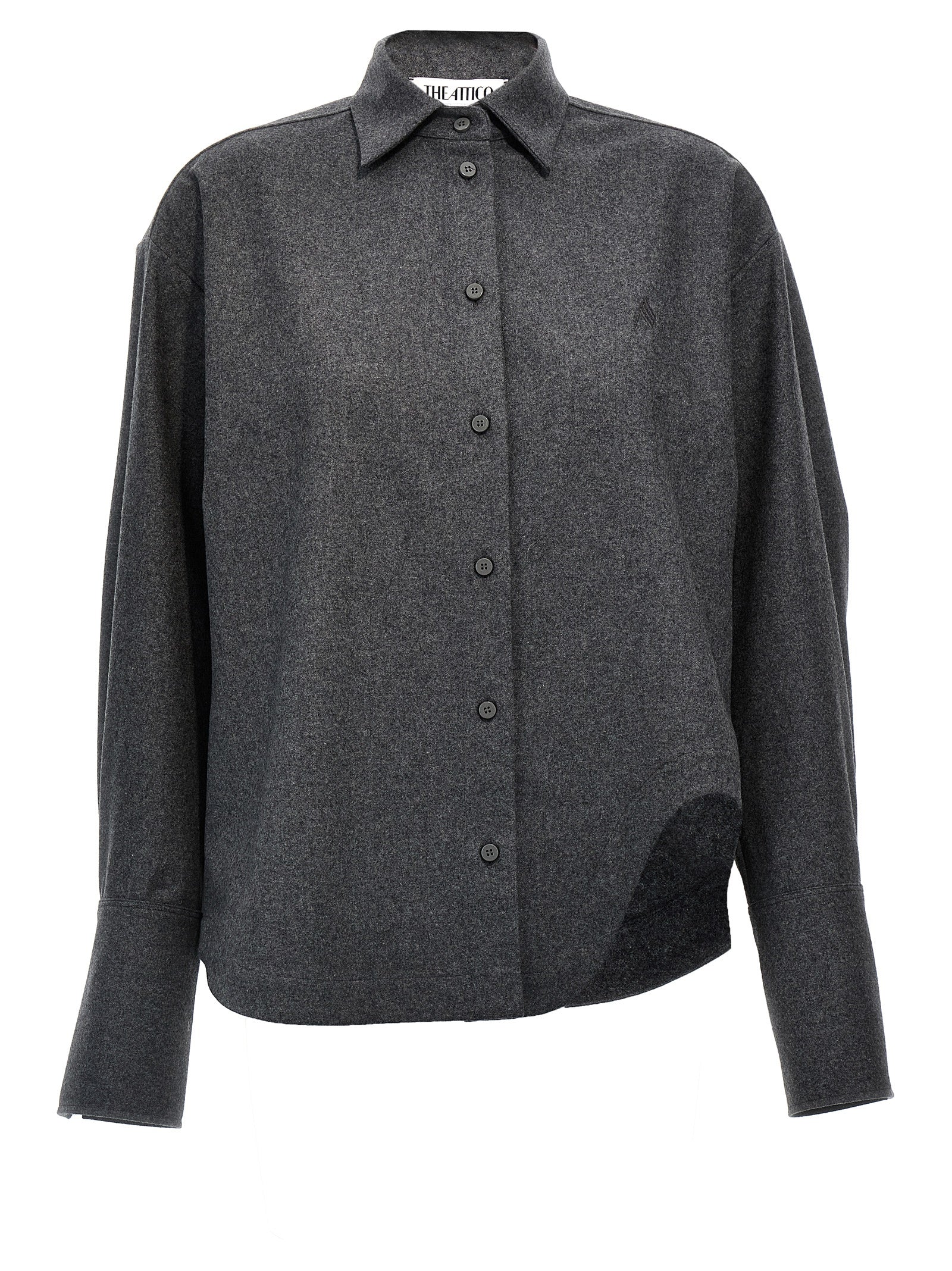 The Attico Gray Wool Blouse - 'Eliza' Shirt