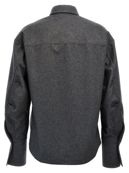 The Attico Gray Wool Blouse - 'Eliza' Shirt